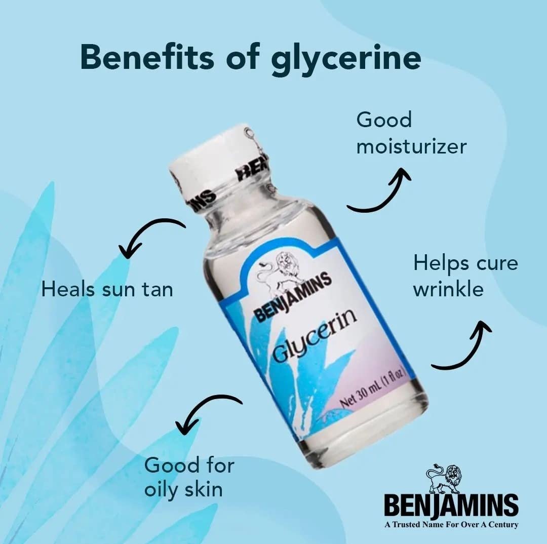 Benjamins Glycerin - Pure Vegetable Glycerin for Skin, Hair & DIY, 30ml (1 Fl Oz) - görsel 1