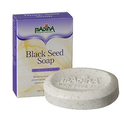 Madina Black Seed Soap with Shea Butter – 3.5 oz, Natural Skin Cleansing & Nourishing Bar