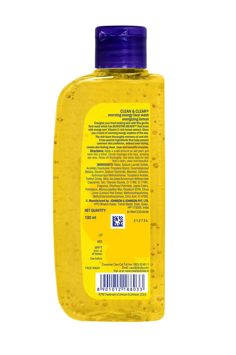 Clean & Clear Morning Energy Lemon Face Wash, 100ml - görsel 3