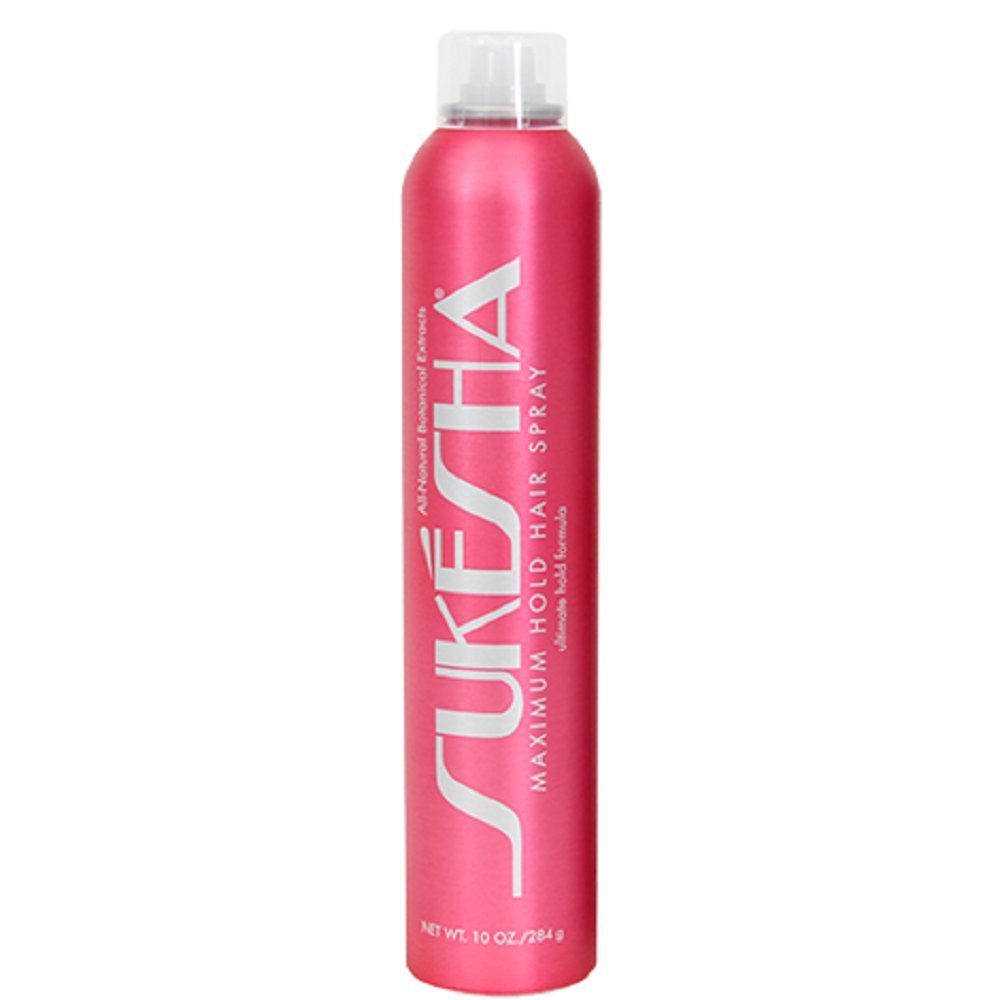 Sukesha Maximum Hold Hair Spray - 10 oz, Clear, Strong Hold & Long-Lasting Finish Avelisse