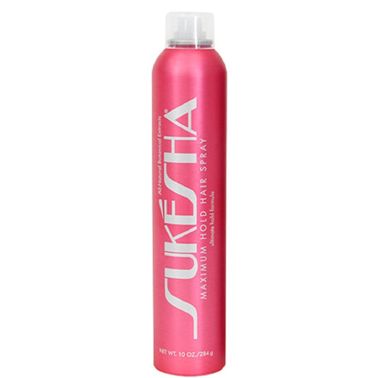 Sukesha Maximum Hold Hair Spray - 10 oz, Clear, Strong Hold & Long-Lasting Finish Avelisse