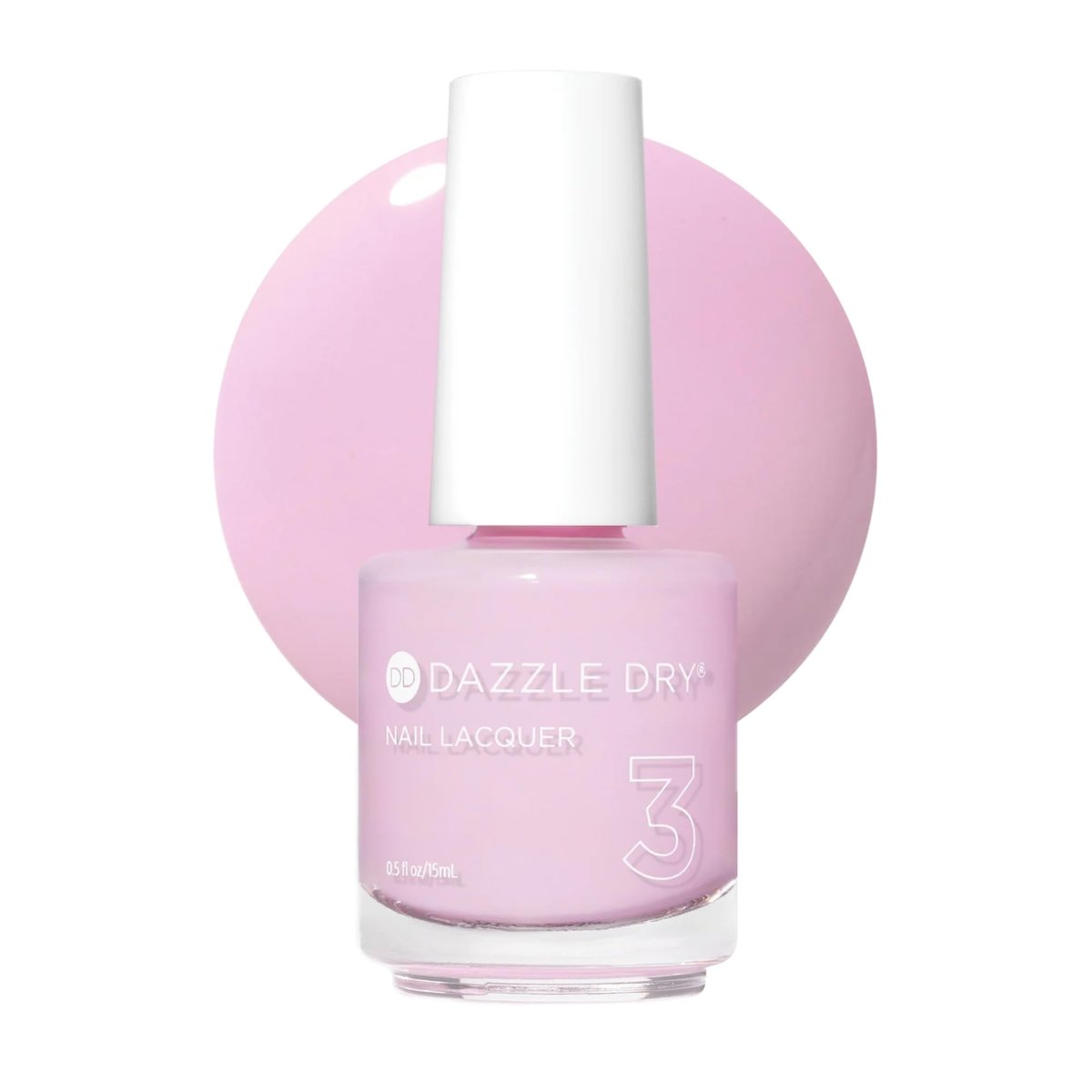Dazzle Dry Nail Lacquer (Step 3) - Soft Caress - Cool Peony Pink Full Coverage Cream - 0.5 fl oz Avelisse