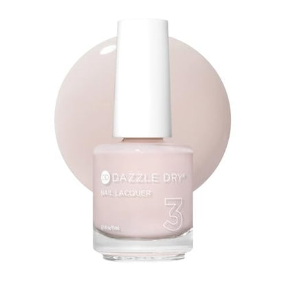 Dazzle Dry Nail Lacquer (Step 3) - Touch of Love - Semi-Sheer Pale Chalky Pink Nail Polish, 0.5 fl oz Avelisse