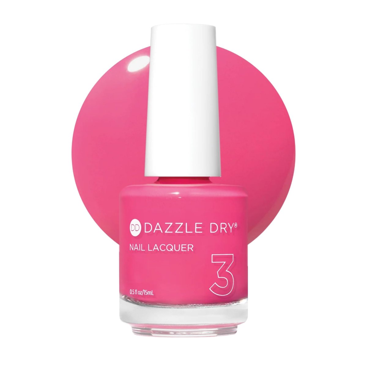 Dazzle Dry Nail Lacquer (Step 3) - Raspberry Crème - Light Raspberry Milkshake, Full Coverage Cream Nail Polish (0.5 fl oz) Avelisse