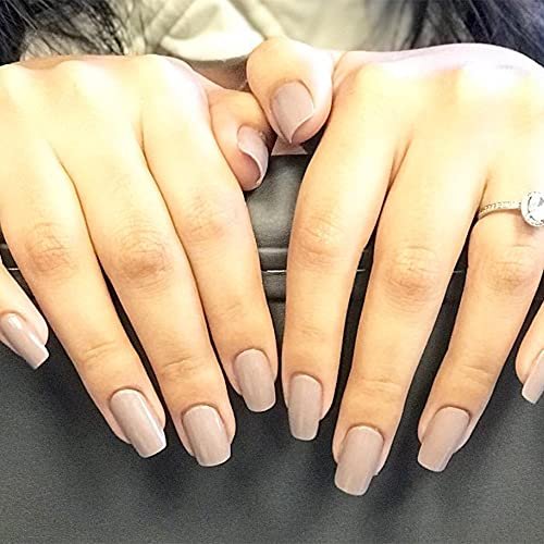 Dazzle Dry Nail Lacquer (Step 3) - Broadway Beige - Cool Medium Greige with Purple Undertones, Full Coverage Cream, 0.5 fl oz Avelisse