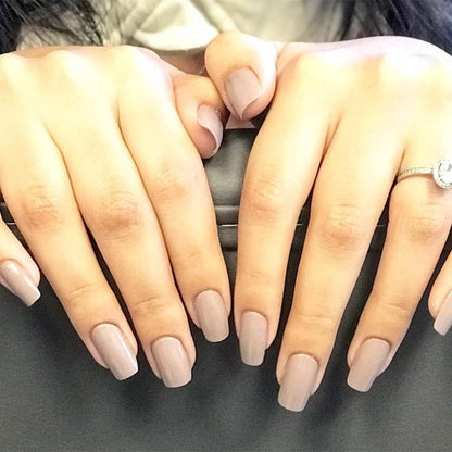 Dazzle Dry Nail Lacquer (Step 3) - Broadway Beige - Cool Medium Greige with Purple Undertones, Full Coverage Cream, 0.5 fl oz Avelisse