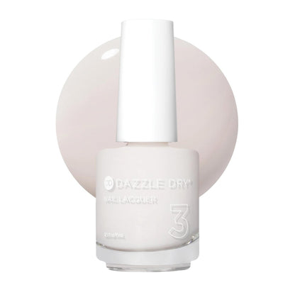 Dazzle Dry Nail Lacquer (Step 3) - At First Blush - Pale Subtle Off-White Cream Nail Polish (0.5 fl oz) Avelisse