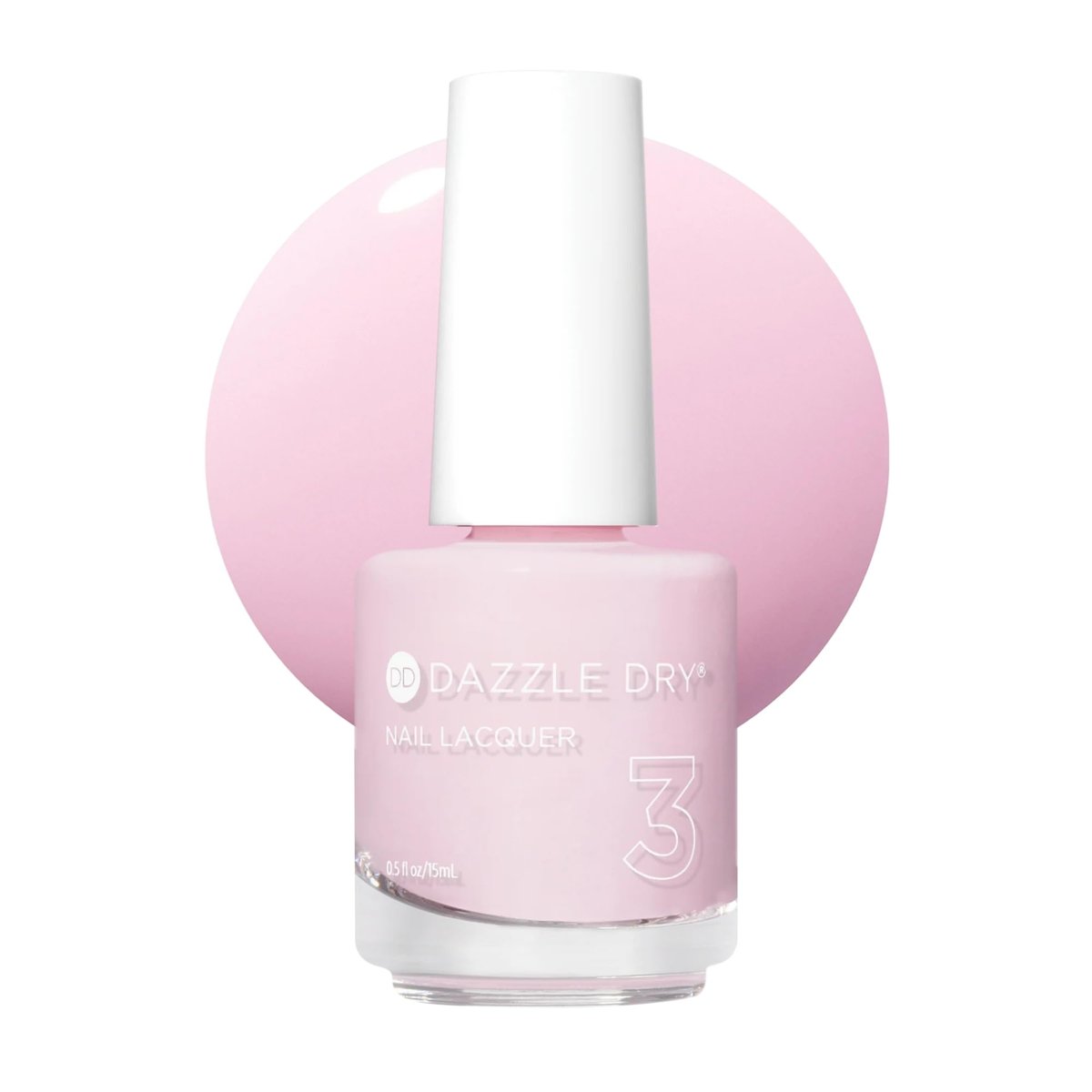 Dazzle Dry Nail Lacquer (Step 3) - Girlishly Giddy - Classic Light Pink Cream Nail Polish, 0.5 fl oz - görsel 1