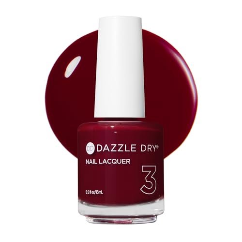 Dazzle Dry Nail Lacquer (Step 3) - Fast Track Cherry - Classic Cherry Red Nail Polish, Full Coverage Cream, 0.5 fl oz Avelisse