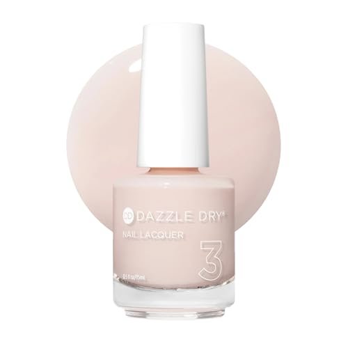 Dazzle Dry Nail Lacquer (Step 3) - Rose Quartz - Light Peach Blossom Semi-Sheer with Pink Blush, 0.5 fl oz Avelisse
