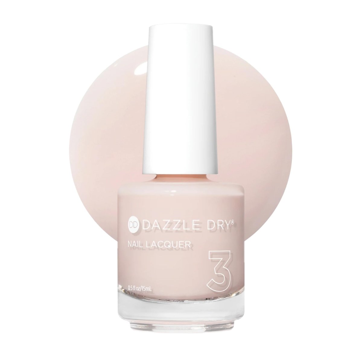 Dazzle Dry Nail Lacquer (Step 3) - Rose Quartz - Light Peach Blossom Semi-Sheer with Pink Blush, 0.5 fl oz Avelisse