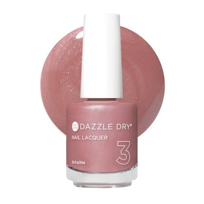 Dazzle Dry Nail Lacquer (Step 3) - Day Dreaming - Nude Mauve Shimmer, Full Coverage, 0.5 fl oz Avelisse
