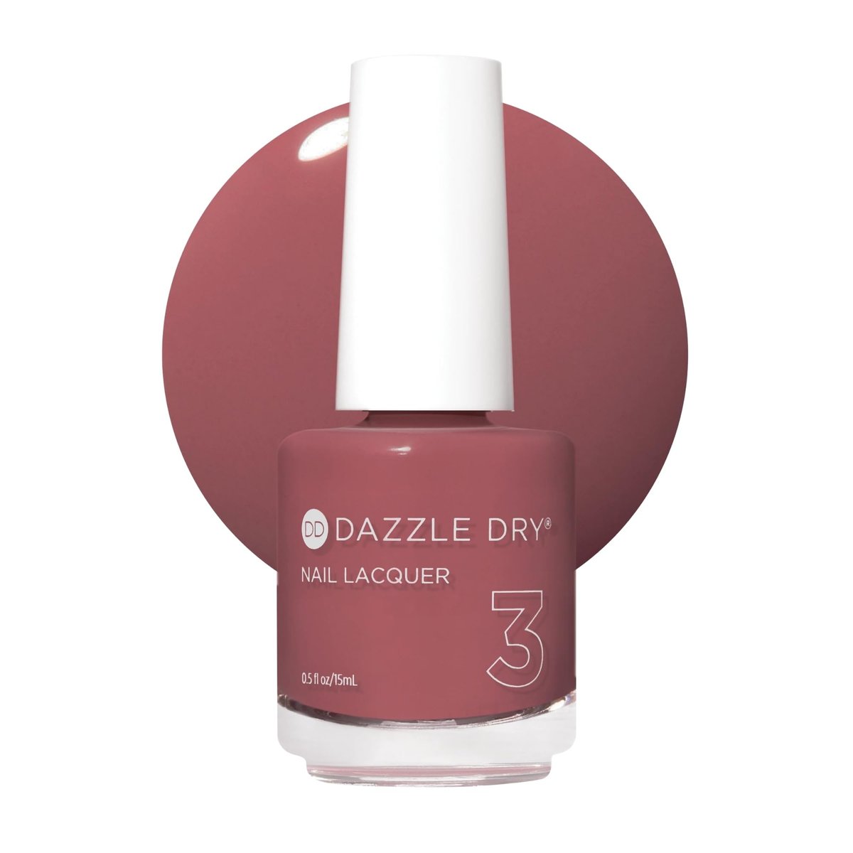 Dazzle Dry Nail Lacquer (Step 3) - Heart's Caress - Medium Dusty Rose Full Coverage Cream - 0.5 fl oz Avelisse