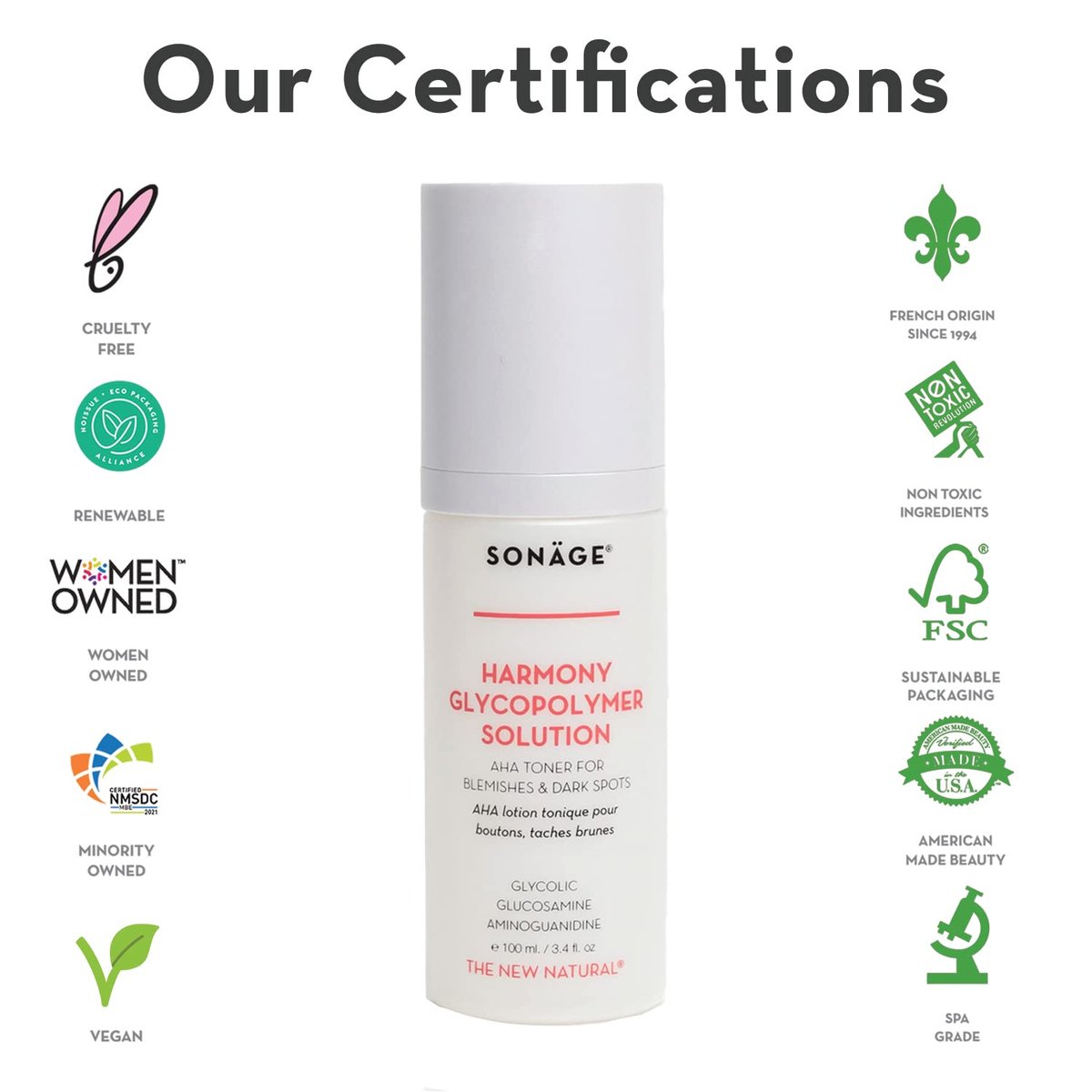 Sonage Harmony Glycolic Peel: Pro Spa Strength Exfoliation for Glowing Skin | 8 Fl Oz - görsel 11