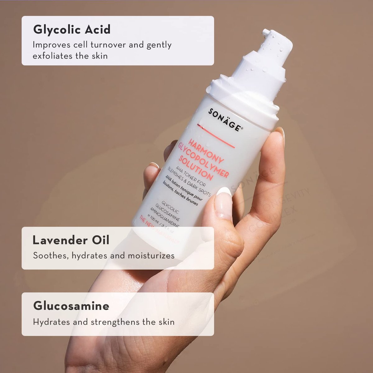 Sonage Harmony Glycolic Peel: Pro Spa Strength Exfoliation for Glowing Skin | 8 Fl Oz - görsel 3