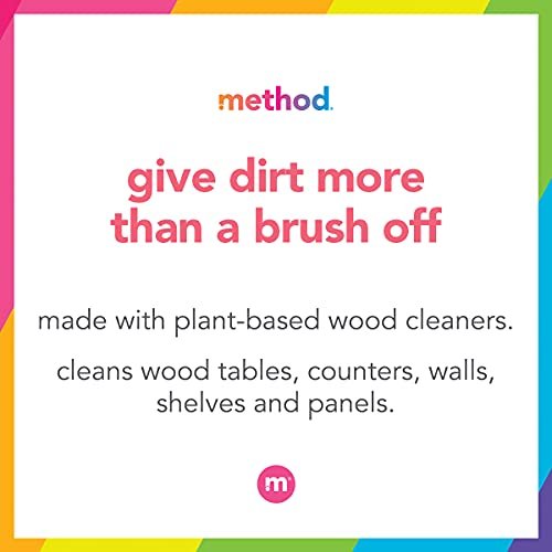 Method Daily Wood Cleaner, Almond, 28 oz Spray Bottle - Gentle Wood Surface Cleaner for Shelves, Tables & More - görsel 8
