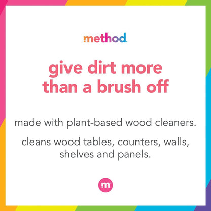 Method Daily Wood Cleaner, Almond, 28 oz Spray Bottle - Gentle Wood Surface Cleaner for Shelves, Tables & More