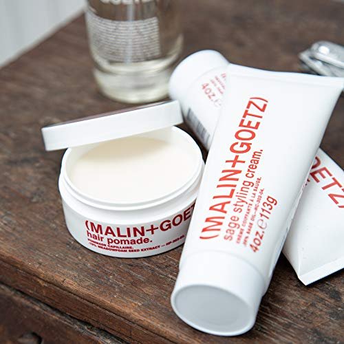 MALIN+GOETZ Hair Pomade – Firm Hold Styling for Volume, Shape & Texture – Beeswax, Meadowfoam, Cannabis & Soybean Oils – Tames Flyaways + Smooths Ends – Vegetarian & Cruelty-Free (2 oz) Avelisse