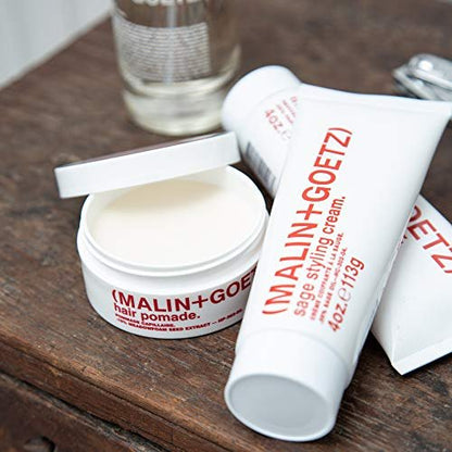 MALIN+GOETZ Hair Pomade – Firm Hold Styling for Volume, Shape & Texture – Beeswax, Meadowfoam, Cannabis & Soybean Oils – Tames Flyaways + Smooths Ends – Vegetarian & Cruelty-Free (2 oz) Avelisse