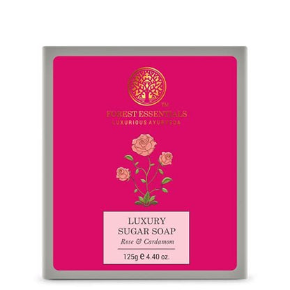 Forest Essentials Luxury Sugar Soap - Rose & Cardamom 125g