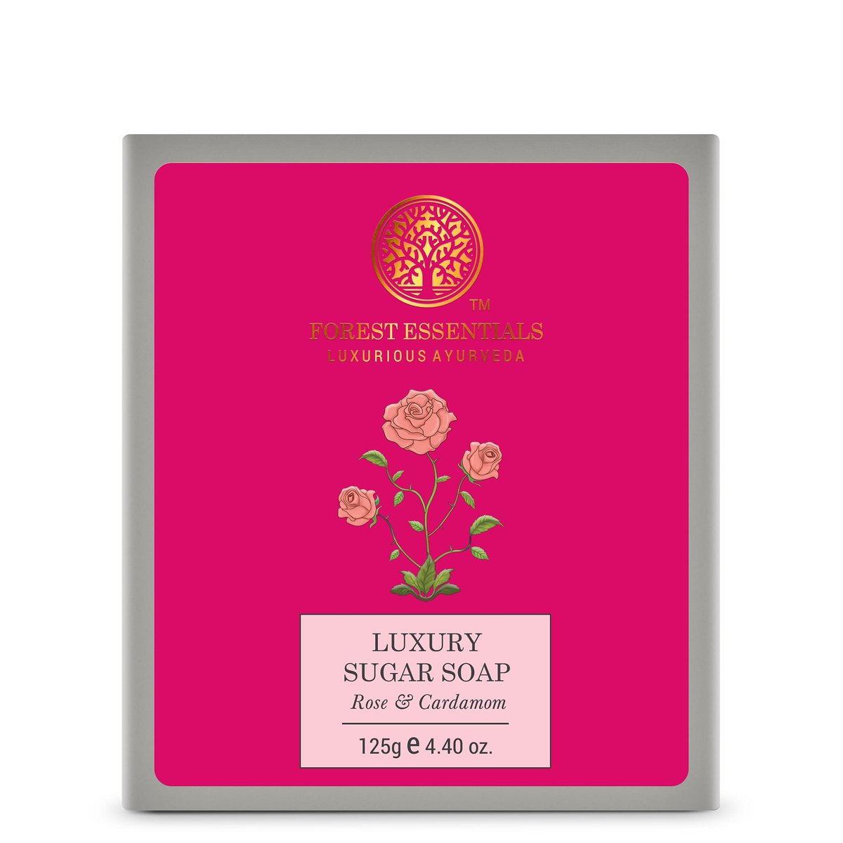 Forest Essentials Luxury Sugar Soap - Rose & Cardamom 125g - görsel 1