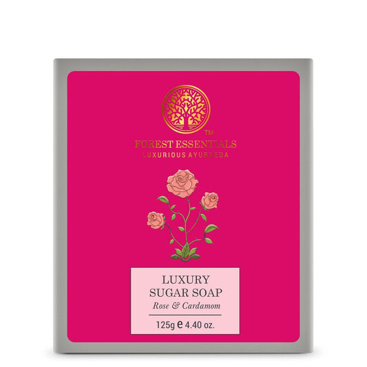 Forest Essentials Luxury Sugar Soap - Rose & Cardamom 125g