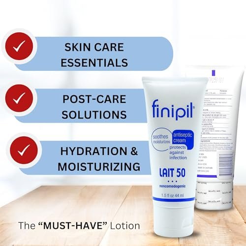 Nufree Finipil Lait 50 – Antiseptic Post-Hair Removal Lotion, Soothes & Protects Skin, Set of 2 Tubes 44 Ml Avelisse