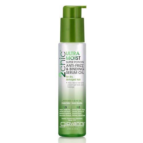 GIOVANNI 2chic Ultra-Moist Super Potion Anti-Frizz Binding Serum with Avocado & Olive Oil, 2.75 oz Avelisse
