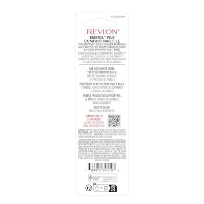 Revlon Emeryl File - 2 Pack, Metal Nail File for Smooth & Shaped Nails