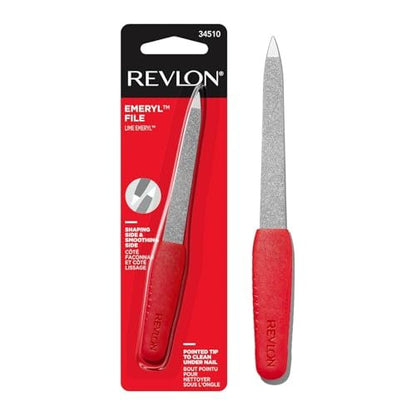 Revlon Emeryl File - 2 Pack, Metal Nail File for Smooth & Shaped Nails