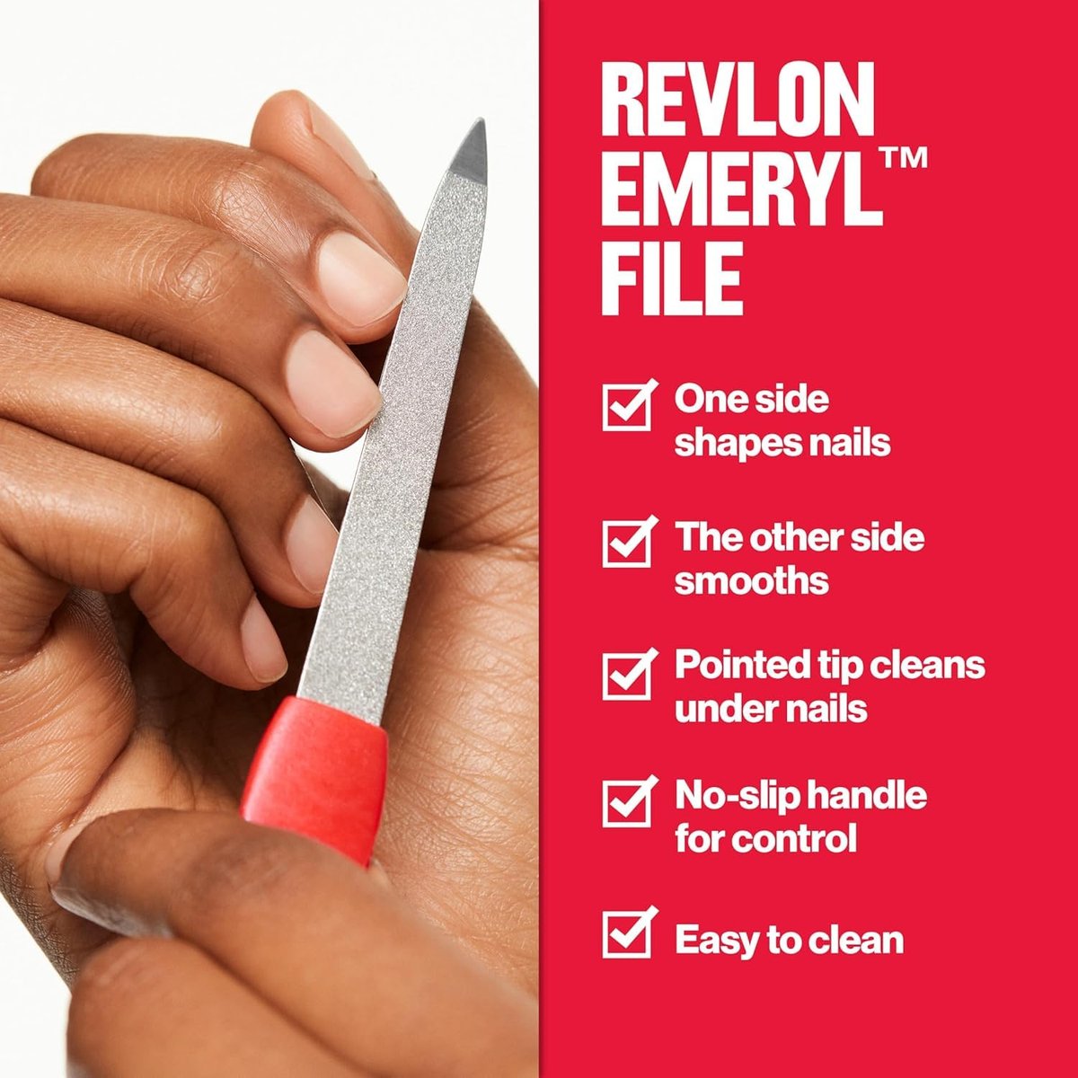 Revlon Emeryl File - 2 Pack, Metal Nail File for Smooth & Shaped Nails - görsel 6