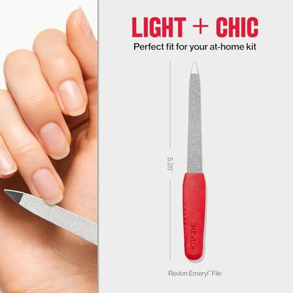 Revlon Emeryl File - 2 Pack, Metal Nail File for Smooth & Shaped Nails