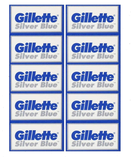7 O'clock Silver Blue Double Edge Safety Razor Blades – 50 Count Stainless Steel Made in Russia