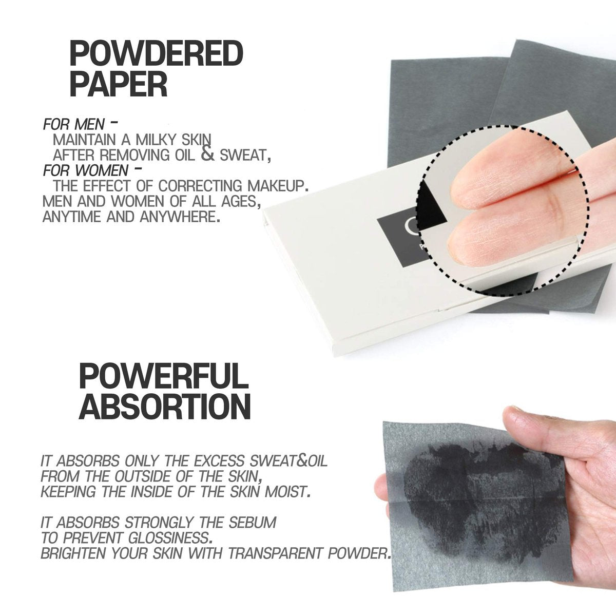 Gatsby Paper Powdered Oil Clear Blotting Paper - 210 Sheets (3-Pack) Avelisse