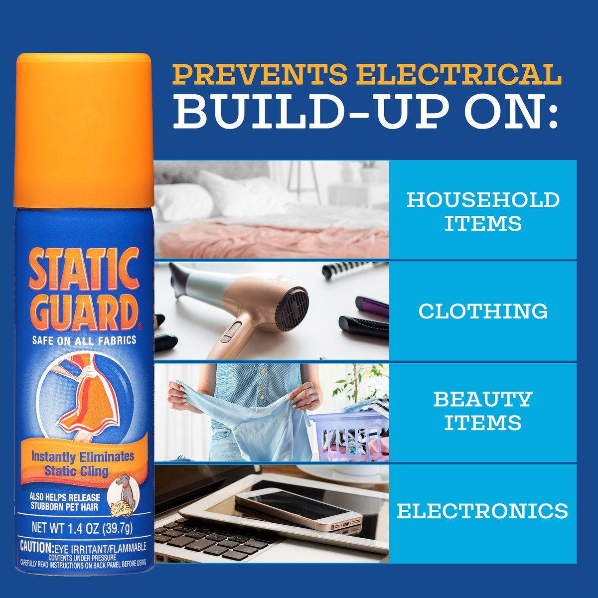 Static Guard Fabric Spray, Original Scent, Small Travel Size, 1.4 Ounce Can - görsel 3