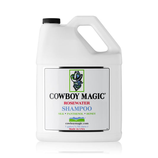 Cowboy Magic Rosewater Shampoo Refill - 1 Gallon (128 fl oz) - Professional Horse & Pet Shampoo Avelisse