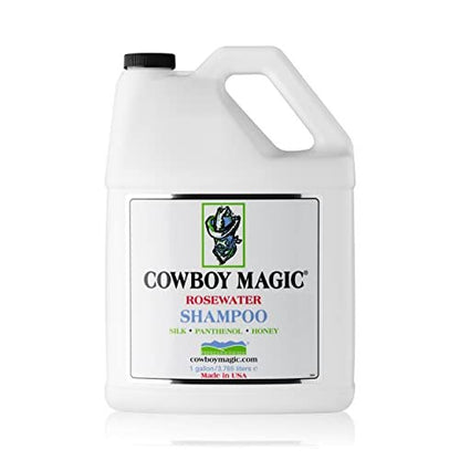 Cowboy Magic Rosewater Shampoo Refill - 1 Gallon (128 fl oz) - Professional Horse & Pet Shampoo Avelisse