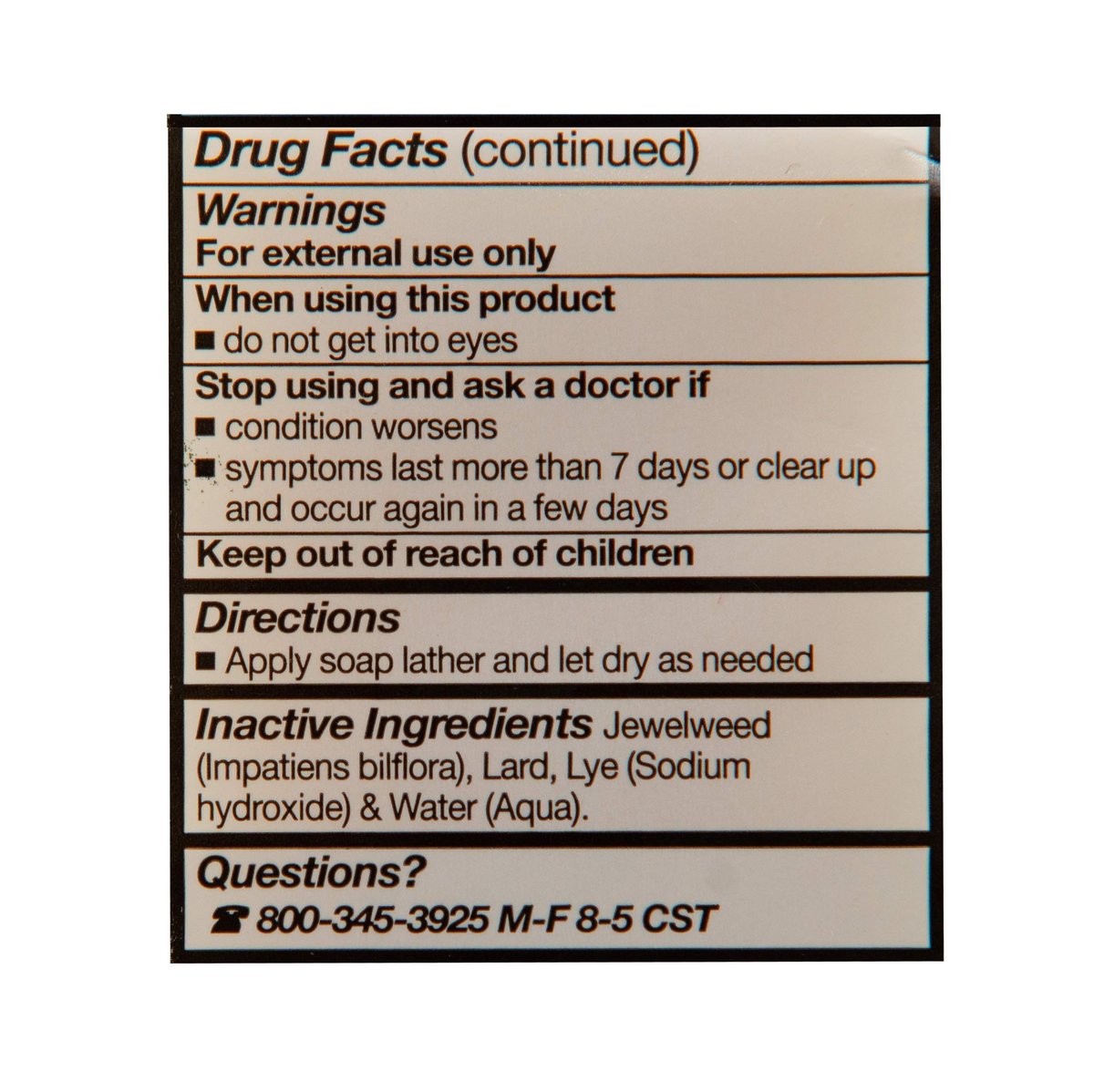 Grandma's Poison Ivy Soap Bar - 2.0 oz Itch Relief Wash with Jewelweed & Colloidal Oatmeal - görsel 3