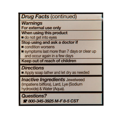 Grandma's Poison Ivy Soap Bar - 2.0 oz Itch Relief Wash with Jewelweed & Colloidal Oatmeal