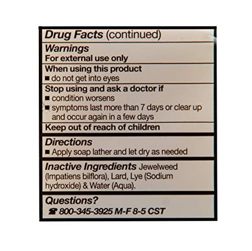 Grandma's Poison Ivy Soap Bar - 2.0 oz Itch Relief Wash with Jewelweed & Colloidal Oatmeal - görsel 4