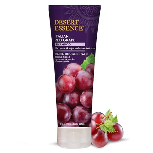 Desert Essence Italian Red Grape Shampoo – Moisturizing & UV Protection for Color Treated Hair (8 fl oz) Avelisse