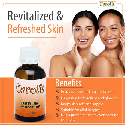 CAROTÏS Brightening Serum 1oz - Fade Brown Spots with Alpha Arbutin Complex & Beta Carotene Avelisse