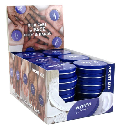 NIVEA Creme 1 oz Tin (Pack of 36) – Classic Moisturizer for Face, Hands & Body Avelisse