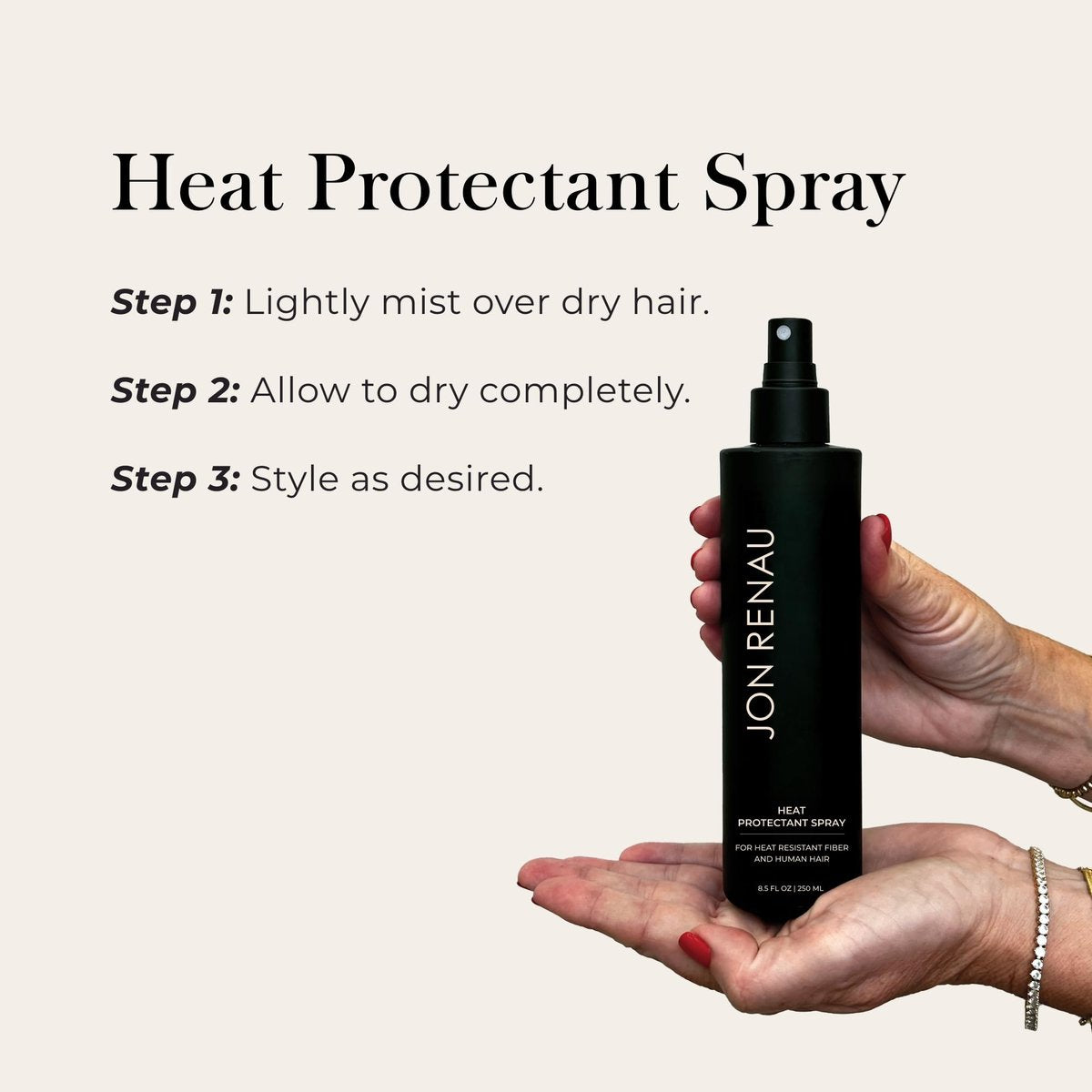 Jon Renau Heat Protectant Spray for Wigs & Extensions – Thermal Styling Support for Human & Synthetic Hair, 8.5 oz Avelisse