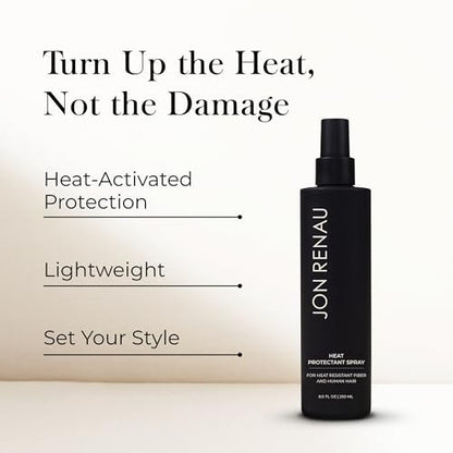 Jon Renau Heat Protectant Spray for Wigs & Extensions – Thermal Styling Support for Human & Synthetic Hair, 8.5 oz Avelisse