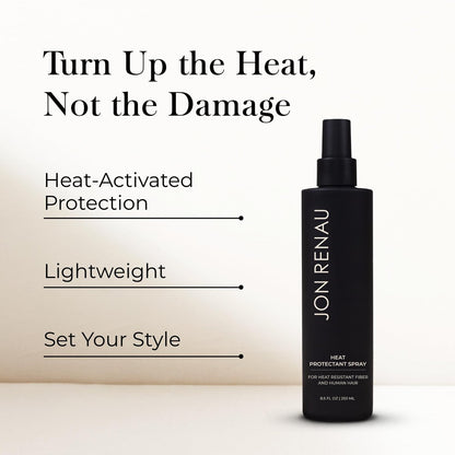 Jon Renau Heat Protectant Spray for Wigs & Extensions – Thermal Styling Support for Human & Synthetic Hair, 8.5 oz Avelisse