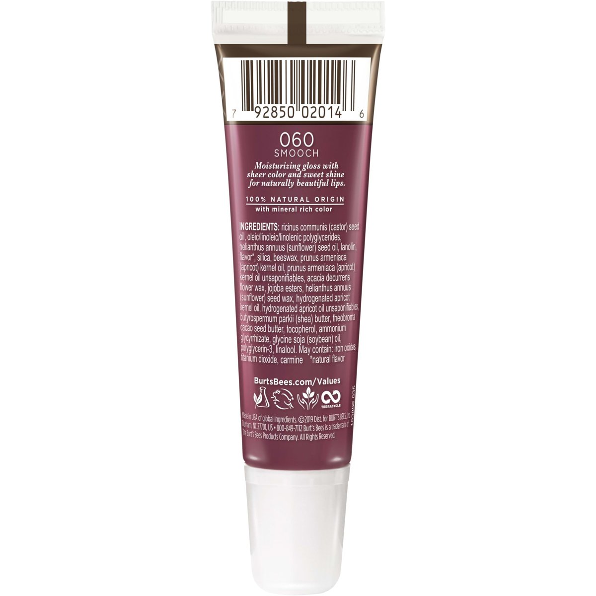 Burt's Bees 100% Natural Origin Moisturizing Lip Shine, Smooch - 0.5 oz Tube - görsel 9