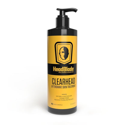 HeadBlade ClearHead Men's Refreshing Post Shaving Aftershave Lotion - 8 oz with Pump, Prevent Ingrown Hair & Irritation Avelisse