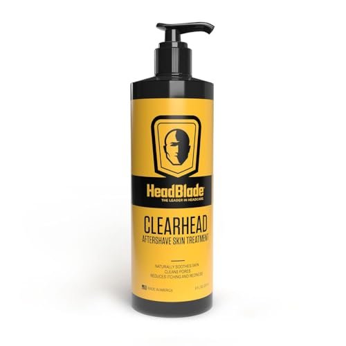 HeadBlade ClearHead Men's Refreshing Post Shaving Aftershave Lotion - 8 oz with Pump, Prevent Ingrown Hair & Irritation Avelisse