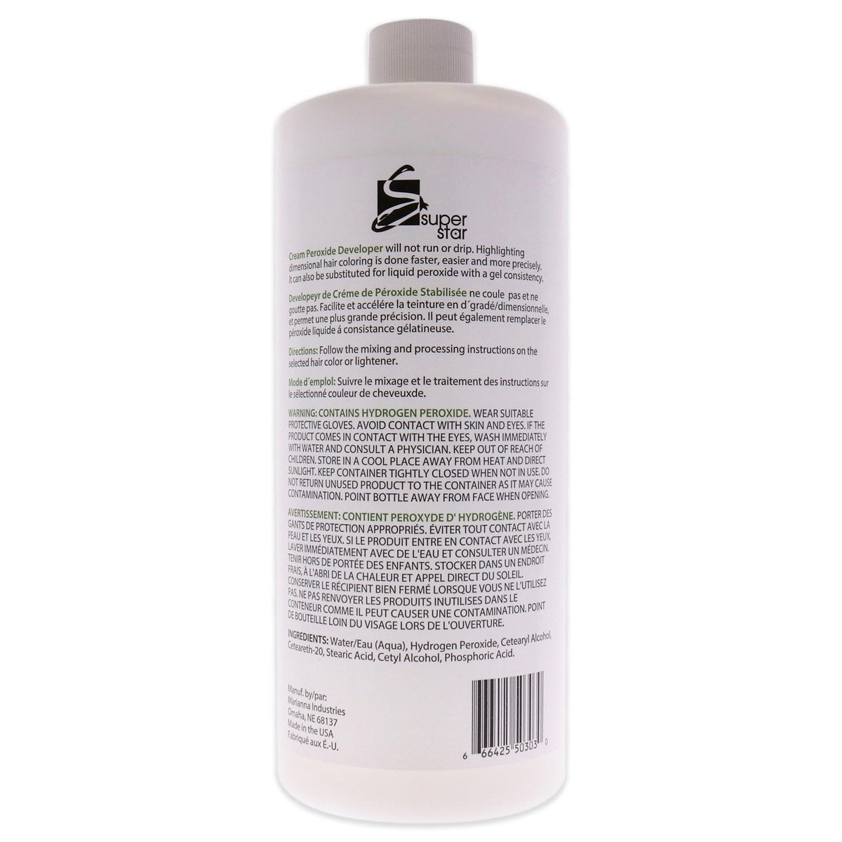 SUPER STAR Stabilized Cream Peroxide Developer 30 Volume, 32 oz - Professional Hair Developer - görsel 3